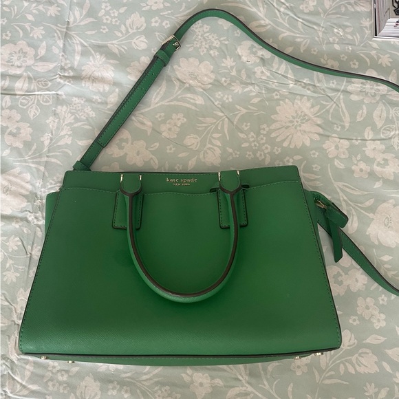 Kate Spade Vibrant Green Satchel and Wallet - Picture 3 of 9